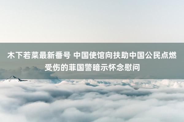 木下若菜最新番号 中国使馆向扶助中国公民点燃受伤的菲国警暗示怀念慰问