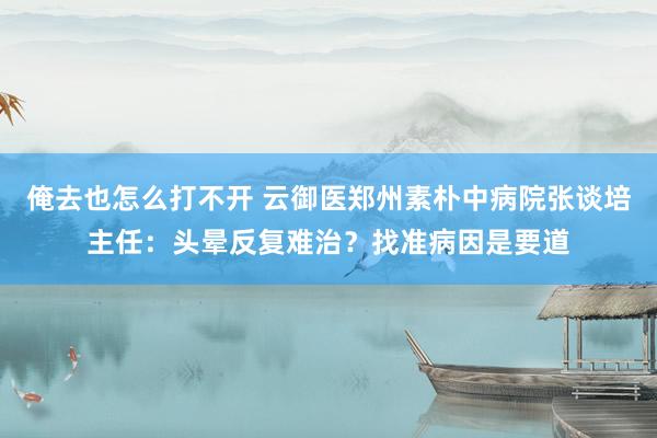 俺去也怎么打不开 云御医郑州素朴中病院张谈培主任：头晕反复难治？找准病因是要道
