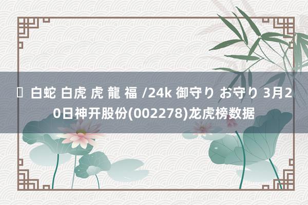 ✨白蛇 白虎 虎 龍 福 /24k 御守り お守り 3月20日神开股份(002278)龙虎榜数据