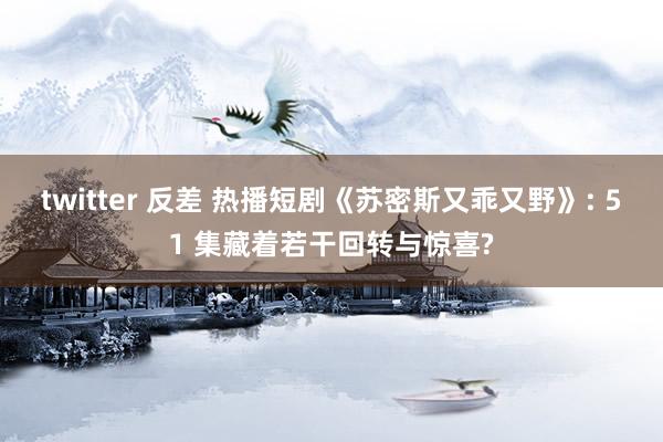 twitter 反差 热播短剧《苏密斯又乖又野》: 51 集藏着若干回转与惊喜?